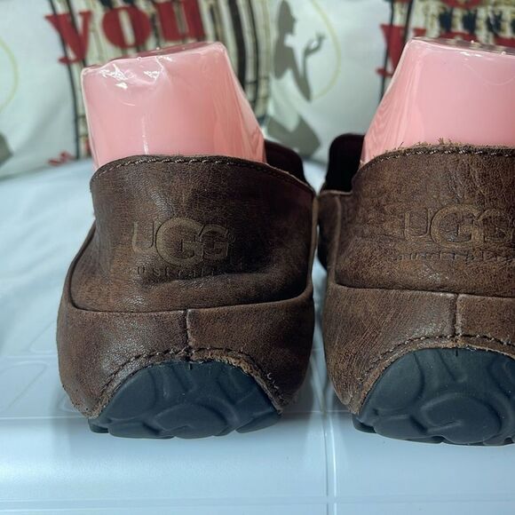 Ugg Stout‎ Brown Hunley, Loafers & Slip-Ons MEN\'S leather moccasins-11/USA main image 9